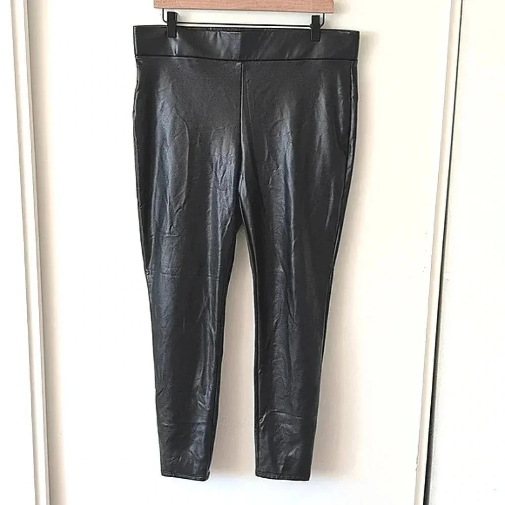 LOFT Black Faux Leather Leggings